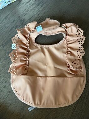 Elodie Blush Pink Ruffle Bib